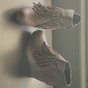 Fringe Brown Ankle Boots
